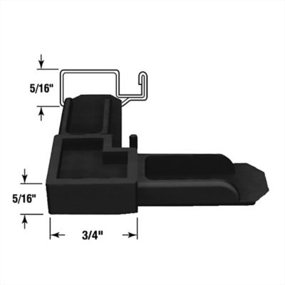 Image showing  Screen Frame Corner, 5/16 x 3/4 in., White Plastic, 4 pk., PL 7729