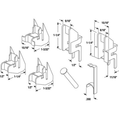 Image showing  Sash Balance End Guide Kit, Most Common Tops and Bottom Guides, 1 Set, H 3719