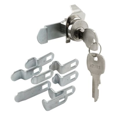 Prime-Line 1-1/16 in. Diameter, Mailbox Lock, Diecast, Nickel, 9 Cams, Locks Counter Clockwise Rotation, S 4531