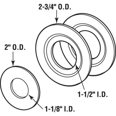 Image showing  Brass Plated Bore Adaptor Ring Set (1 Set), U 9529