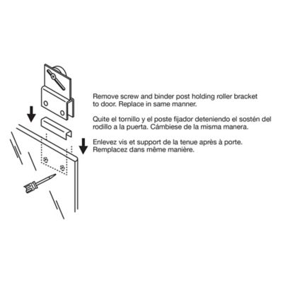 Image showing  Frameless Sliding Shower Door Top Bracket, 3/4 in., Flat Plastic Wheel, Steel Ball Bearings, 2 pk., M 6054