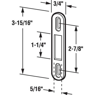 Image showing  Sliding Door Keeper, Zinc Plated Steel, MP2097