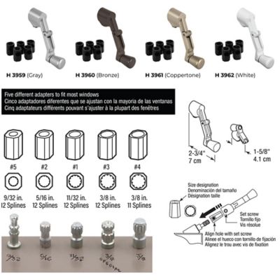 Image showing  Universal Folding Crank Handle, Fits Most Spindles, Aluminum, H 3959