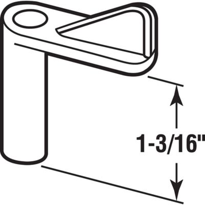 Image showing  1-3/16 in. Offset Plastic Screen Clip, Black, 25 pk., PL 16544