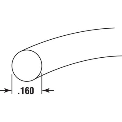 Image showing  0.165 in. x 25 ft. Roll Gray Spline 1 Roll), P 8125