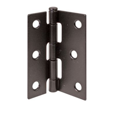 Prime-Line Screen Door Replacement Hinges, 3 in. Long, Steel, Black, 2 pk., K 5039