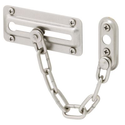 Prime-Line Door Guard with Steel Chain, Satin Nickel, U 10386