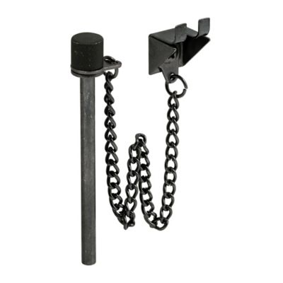 Prime-Line Sliding Door Pin Lock with Ring, Black Finish 2 pk., MP4148