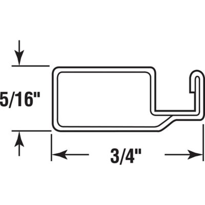 Image showing  Aluminum Screen Frame, 5/16 x 3/4 x 72in. Aluminum Finish, Cut to Size, 20 pk., MP14071