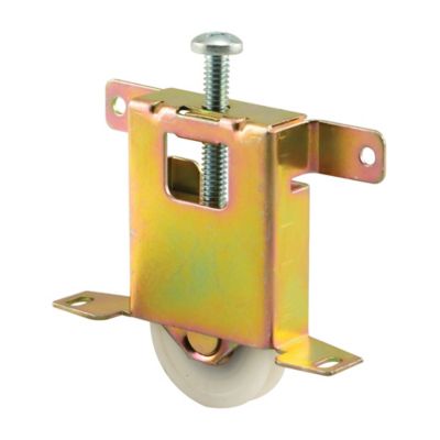 Prime-Line Mirror Door Roller Assembly, 1-1/2 in., Steel Housing and Ball Bearings, Concave Plastic Wheel, N 6861
