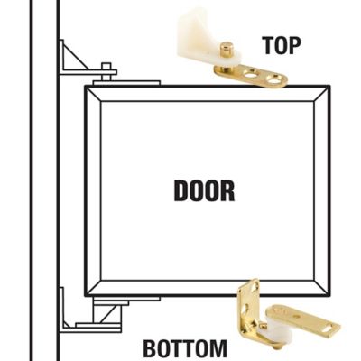 Image showing  Hinge Set, Cafe Door Style, Brass, U 9133