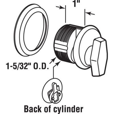 Image showing  Commercial Door Lock 1-5/32 in. x 1 in. Pressure Cast Zamak Aluminum Plated, J 4530