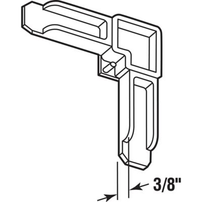 Image showing  3/4 in. x 3/8 in. Screen Frame Corners, Plastic, White, 4 pk., PL 7723