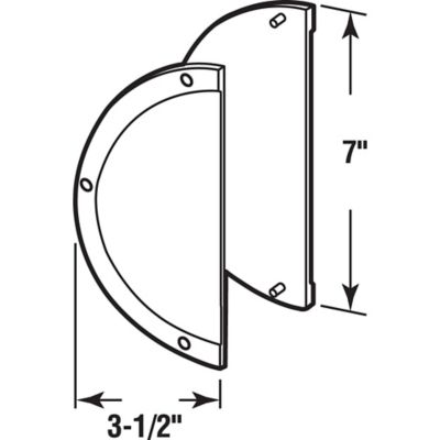 Image showing  Black Plastic, Sliding Door Screen Shield, A 141