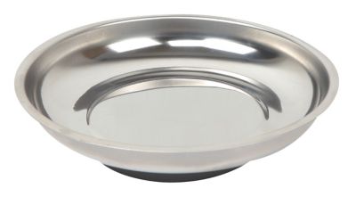 Prime-Line Round Magnetic Parts Tray, Stainless Steel Construction, Round, 1 pk., W114004