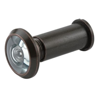 Prime-Line Door Viewer, 1/2 in. x 180 Degree, Solid Brass Housing, Glass Lens U.L. Listed, Classic Bronze, U 10313