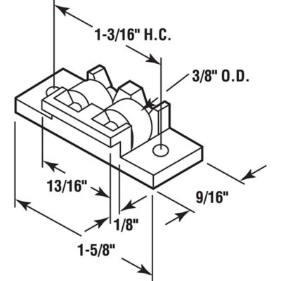 Image showing  Nylon Housing with Steel Roller Assembly, 2 pk., G 3071