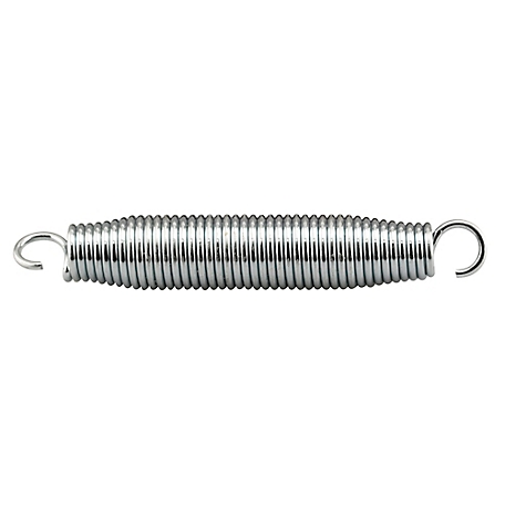 Prime-Line Trampoline Spring, Steel Construction, Bright Nickel Plated Finish, 1 x 7 in., Single Open Loop, 1 pk., SP 9655