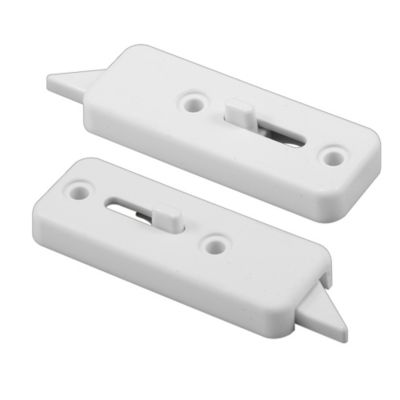 Prime-Line 2-9/16 in., White Plastic, Spring-Loaded Tilt Latch 1 Pair), F 2737