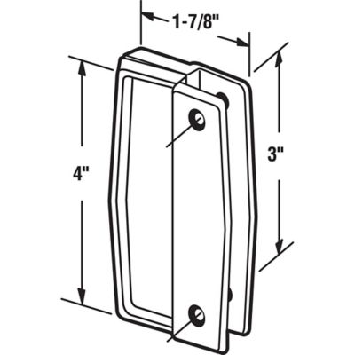Image showing  Black Plastic Sliding Screen Door Pull, A 111