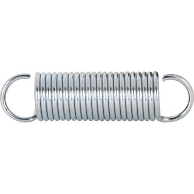 Prime-Line Extension Spring, Spring Steel Construction, Nickel, 0.072 Ga x 5/8 in. x 2-1/2 in., Single Loop Open, 2 pk., SP 9610