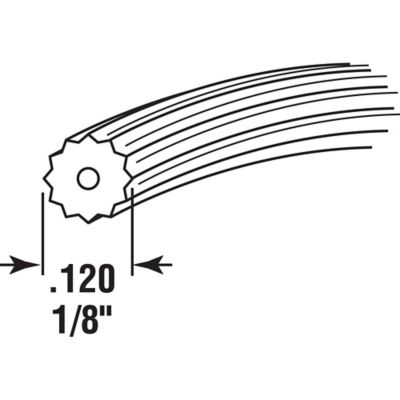 Image showing  1/8 in. x 25 ft., Gray Spline Roll, P 7630