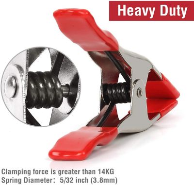 Image showing  Steel Spring Clamp, Heavy-Duty, 1 in., Non-Marking PVC Coated Tips & Handles, W032006