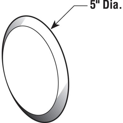 Image showing  Vinyl Circular Wall Protector with Self-Adhesive Backing, 5 Inch Diameter, Ivory, (Single Pack), U 9268