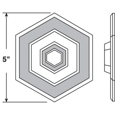 Image showing  White Rigid Vinyl Self-Adhesive Concave Wall Protector, 5 in.