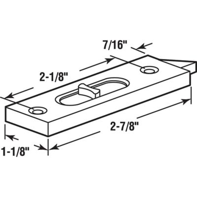 Image showing  White Plastic Tilt Latch Pair, F 2627