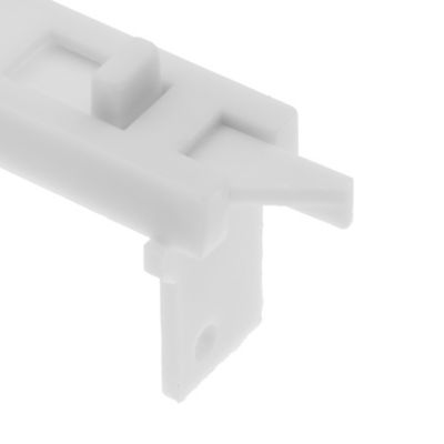 Image showing  Tilt Latch Pair, Spring Loaded Vinyl Tilt Latch Replacement Part, 1-11/16 in. Hc, White Plastic Pair, F 2642