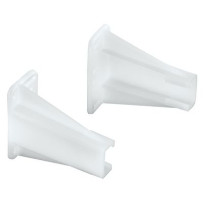 Prime-Line Drawer Side Track Brackets, White Nylon 1 Pair), R 7240