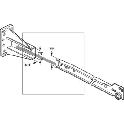 Image showing  Drawer Side Track Brackets, White Nylon 1 Pair), R 7240