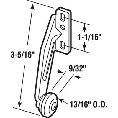 Image showing  Drawer Track Roller, 13/16 in., Right Hand, 2 pk., MP7148