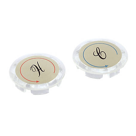 Prime-Line Universal Index Buttons, 1-5/16 in. Diameter, Clear Acrylic with Gold, 2 pk., MP54300