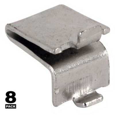 Image showing  0.75 in. x 0.53125 in. Nickel-Plated Metal Strip Lock Style Shelf Bracket, Knape and Vogt, 8 pk.
