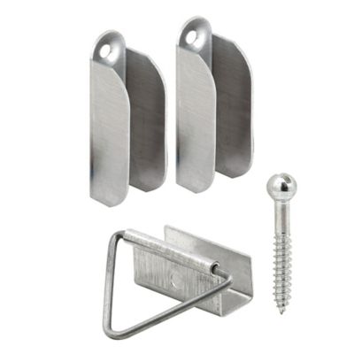 Prime-Line 4 Top, 2 Bottom Hangers and Latches with Screws, Mill Finish, 1 Set, PL 7760