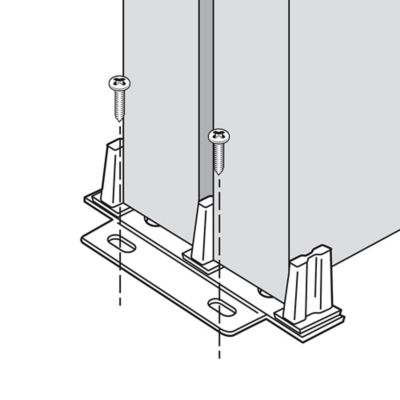 Image showing  Stamped Steel, Adjustable, Closet Door, Floor Guide, N 6796