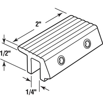 Image showing  1/4 in. x 2 in. Diecast Construction White-Painted Sliding Door Lock, U 9817
