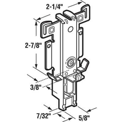Image showing  Closet Door Guide Assembly, Bottom Mount, 2 pk., MP6551