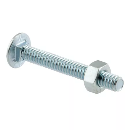 Prime-Line 1/4-20 Plain and Truss Head Carriage Bolts and Nuts Pack of 12 GD 52103 Garage Door Opener Accessories