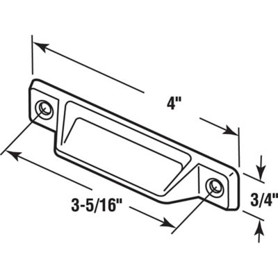 Image showing  Deluxe Sash Lift, 3-5/16 in., Diecast Construction, White, 2 pk., F 2630