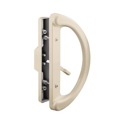 Prime-Line Mortise Style Sliding Patio Door Handle Set, Tan Diecast, Non-Keyed, Fits 3-15/16 in. Hole Spacing, C 1343