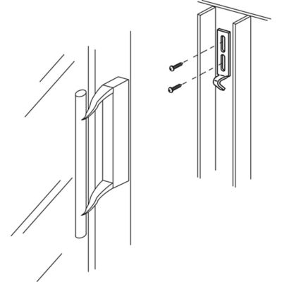 Image showing  Stamped Steel, Sliding Patio Door Keeper, 2 pk., E 2054