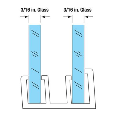 Image showing  Nylon Shower Door Bottom Guide, 2 pk., M 6089