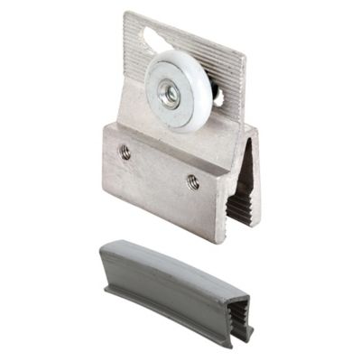 Prime-Line Frameless Shower Door Top Bracket Roller Assembly, 3/4 in. Wheel, Extruded Aluminum, Fits 3/16 in. Glass, 2 pk.