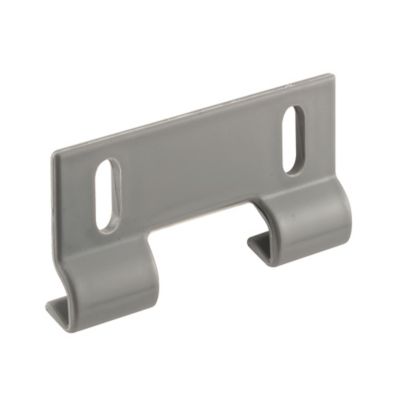 Prime-Line Shower Door Bottom Hook Guide, 2 in. Hole Center Spacing, Plastic Construction, Gray in Color, 2 pk., M 6191