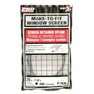 Prime-Line Screen Retainer Spline, 0.250 in., 25 ft., Gray, P 7645