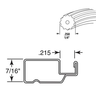 Image showing  Screen Retainer Spline, 0.250 in., 25 ft., Gray, P 7645