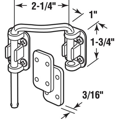 Image showing  2-1/4 in. Nickel Plated Steel High Security Loop Lock for Left Hand, U 10537